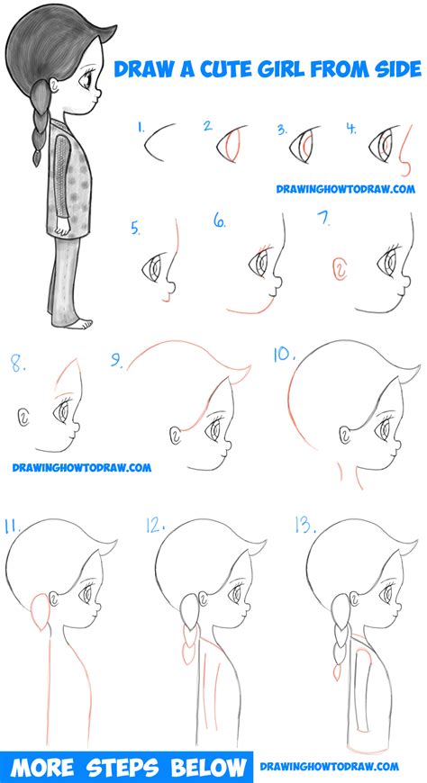 drawing girl step by step|easy girl drawings for beginners.